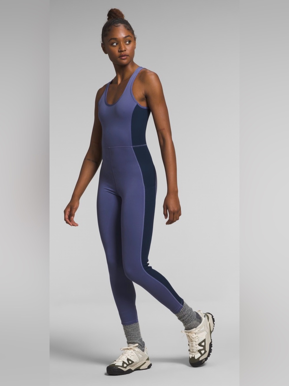 NWT The North Face Cave Blue/Summit Navy Dune Sky Onesie Long Women's Size XS - Picture 4 of 11